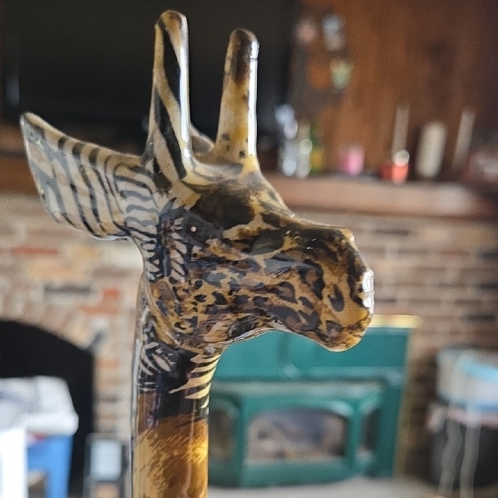 Tall Ceramic Giraffe Sculpture - Picture 4 of 5